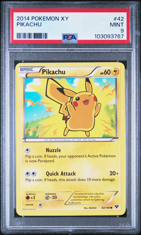 2014 Pokemon Xy #42 Pikachu PSA 9