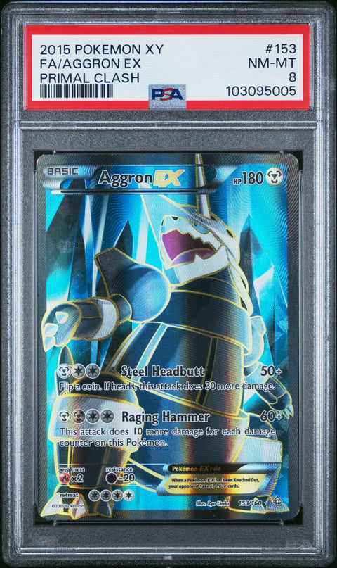 2015 Pokemon Xy Primal Clash #153 Fa/Aggron Ex Primal Clash PSA 8