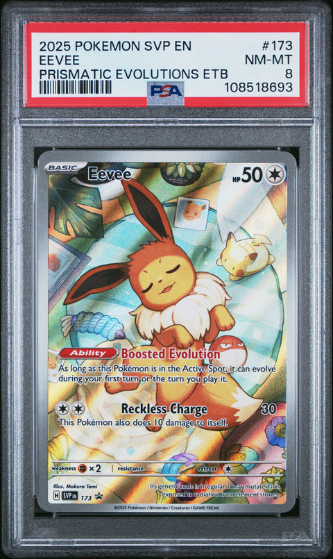 2025 Pokemon Svp En-Sv Black Star Promo #173 Eevee PSA 8