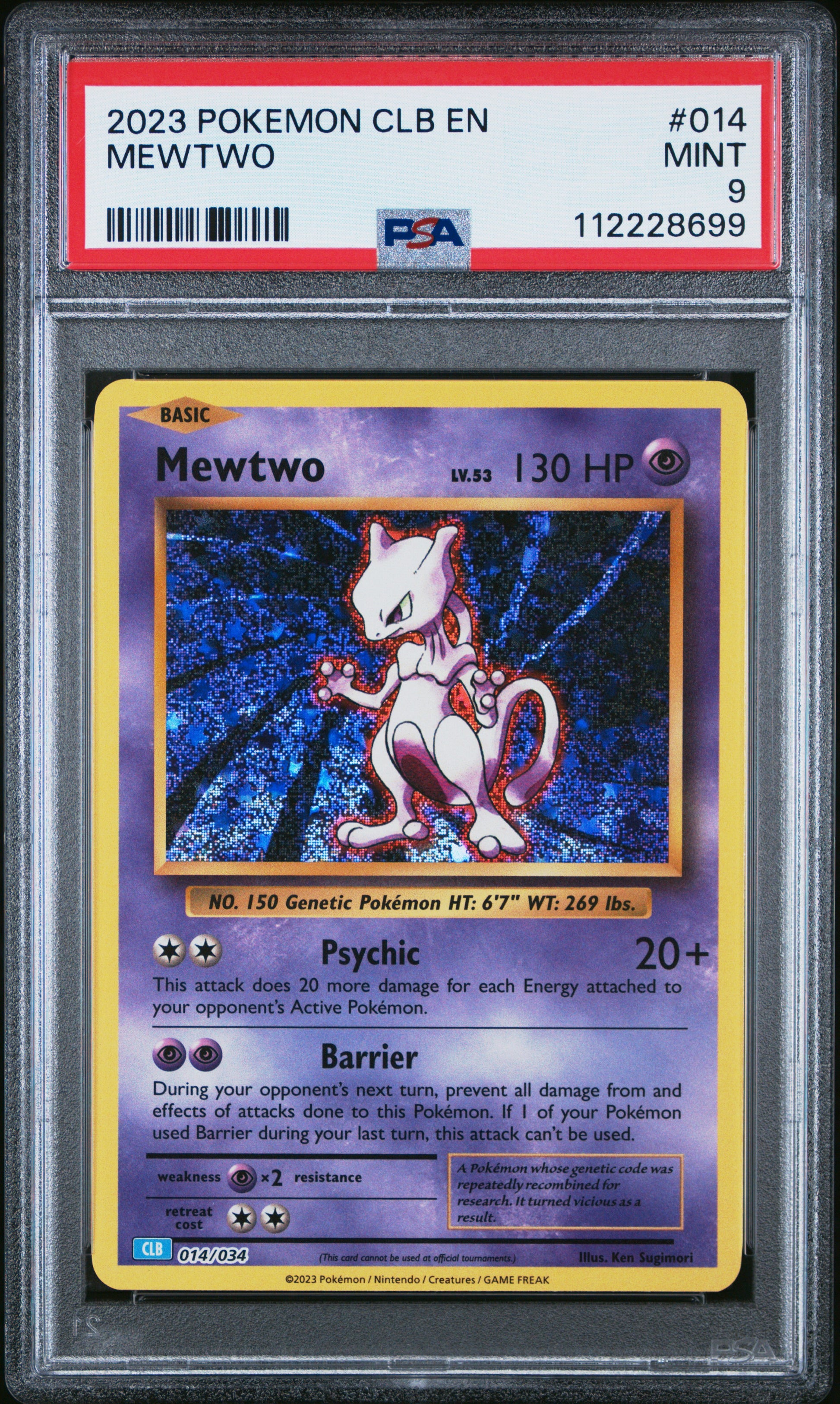 2023 Pokemon Mewtwo #014 PSA 9