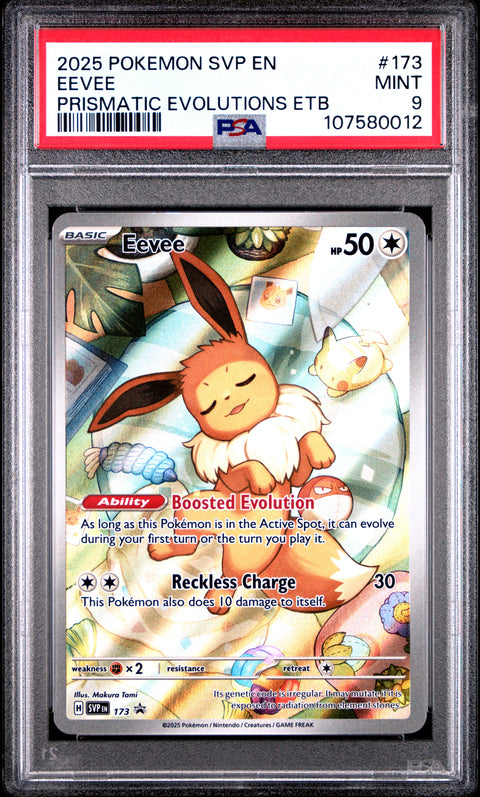 2025 Pokemon Svp En-Sv Black Star Promo Eevee #173 PSA 9