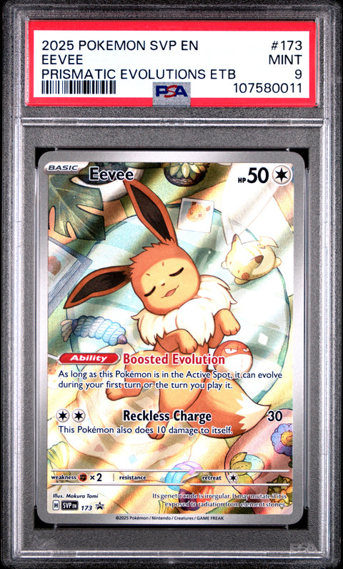 2025 Pokemon Svp En-Sv Black Star Promo Eevee #173 PSA 9