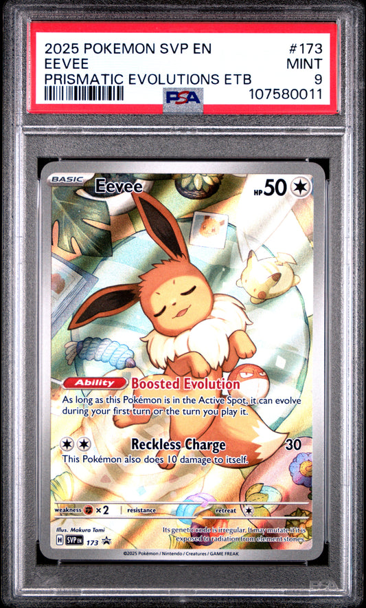 2025 Pokemon Svp En-Sv Black Star Promo Eevee #173 PSA 9