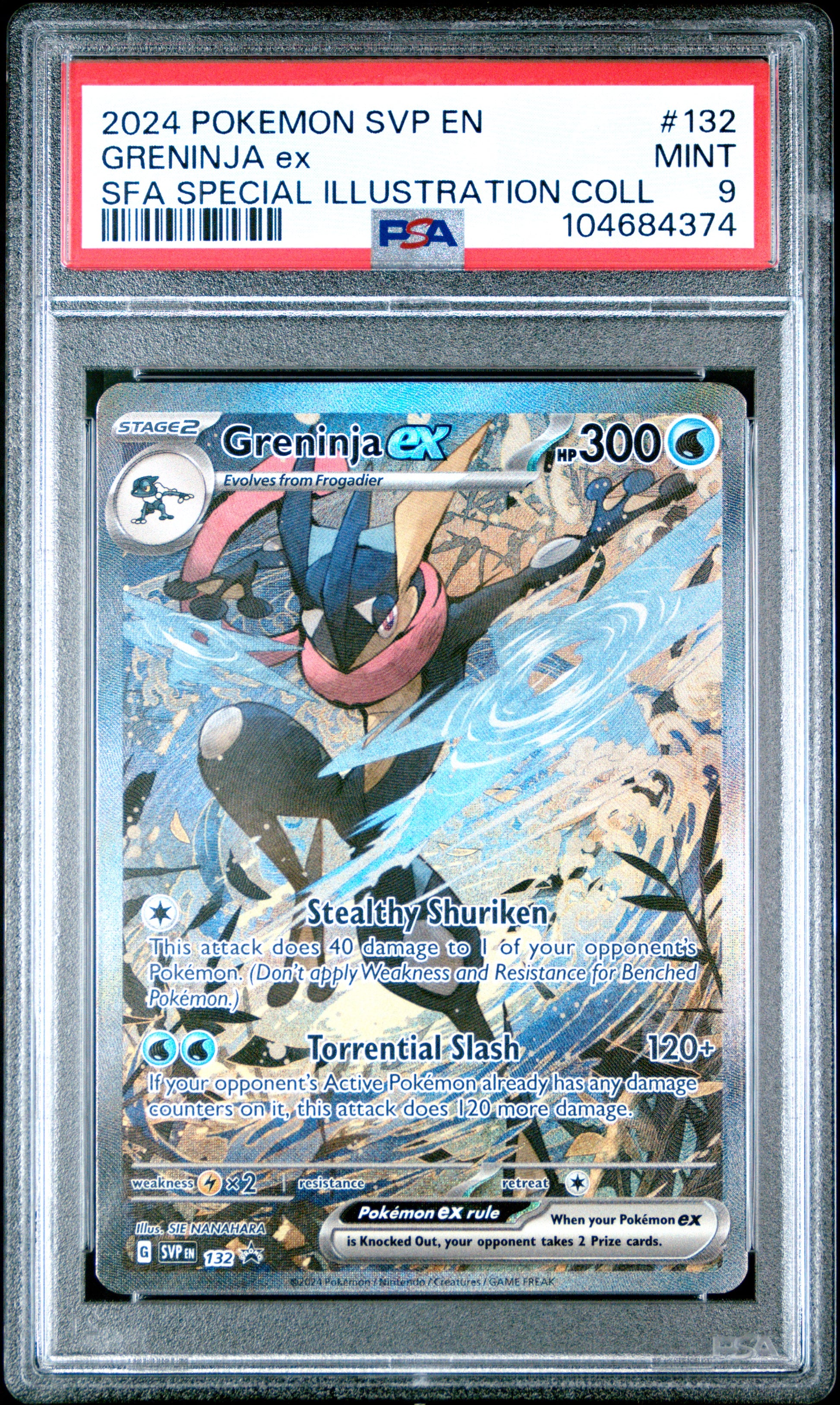 2024 Pokemon Svp En-Sv Black Star Promo Greninja Ex #132 PSA 9