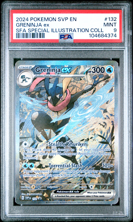 2024 Pokemon Svp En-Sv Black Star Promo Greninja Ex #132 PSA 9
