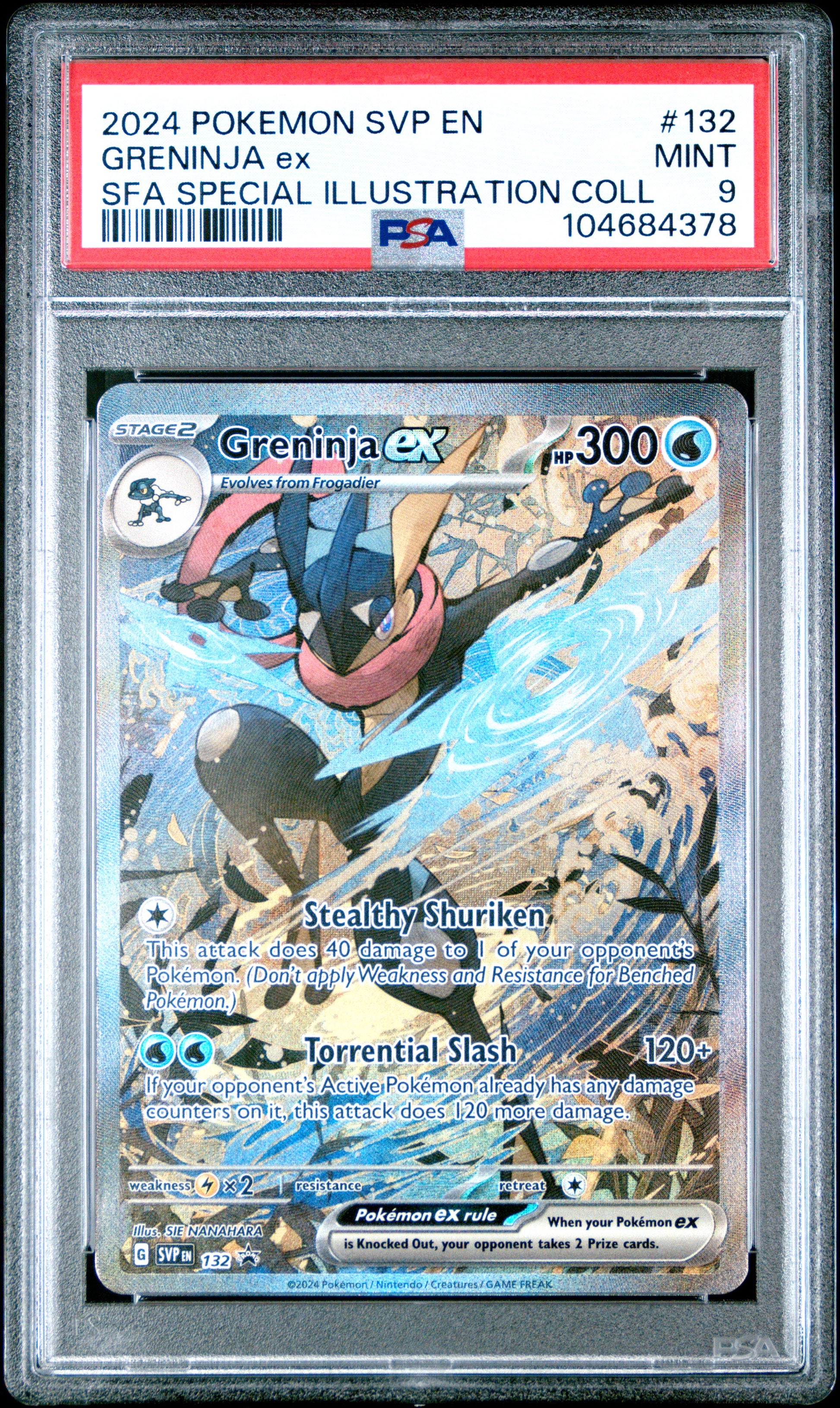 2024 Pokemon Svp En-Sv Black Star Promo Greninja Ex #132 PSA 9