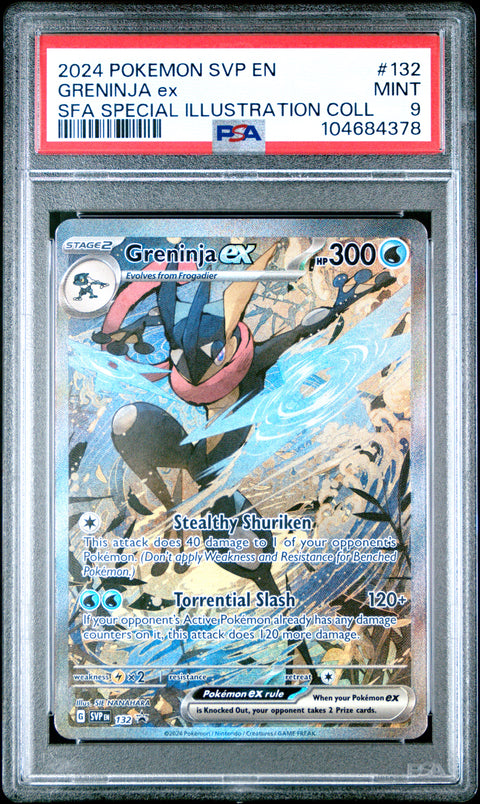 2024 Pokemon Svp En-Sv Black Star Promo Greninja Ex #132 PSA 9