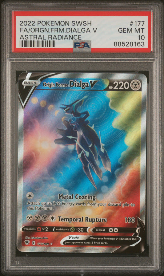 2022 Pokemon Sword & Shield Astral Radiance Fa/Orgn.Frm.Dialga V #177 PSA 10