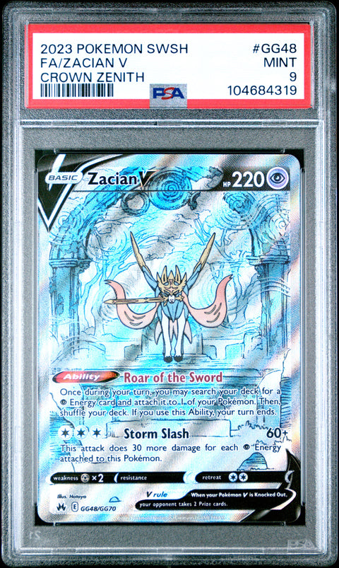2023 Pokemon Sword And Shield Crown Zenith Fa/Zacian V #GG48 PSA 9