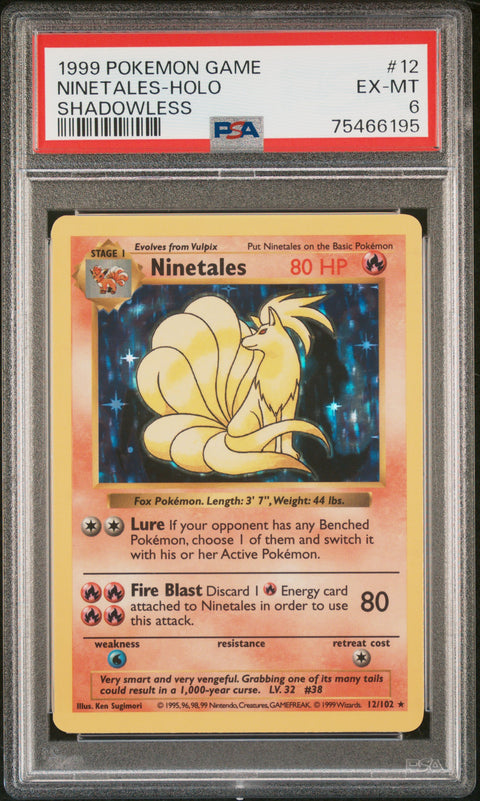 1999 Pokemon Game Ninetales-Holo #12 PSA 6