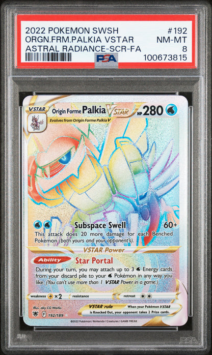 2022 Pokemon Sword & Shield Astral Radiance Orgn.Frm.Palkia Vstar #192 PSA 8