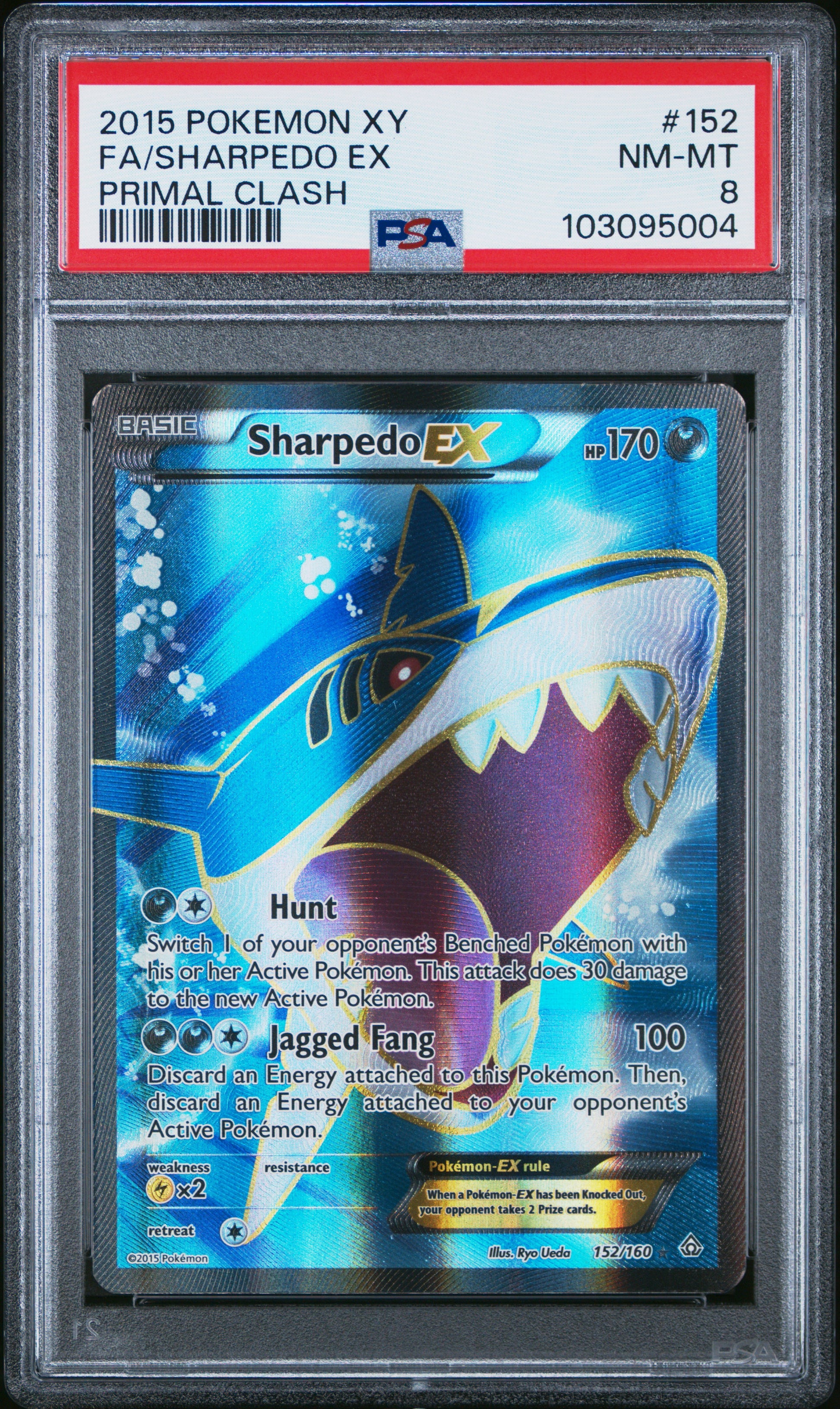 2015 Pokemon Xy Primal Clash Fa/Sharpedo Ex #152 PSA 8 Aloha Card Shop 2015 Pokemon Xy Primal Clash Fa/Sharpedo Ex #152 PSA 8 Aloha Card Shop