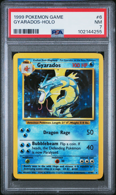 1999 Pokemon Game Gyarados-Holo #6 PSA 7
