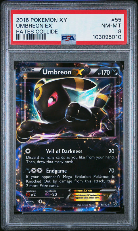 2016 Pokemon Xy Fates Collide Umbreon Ex #55 PSA 8