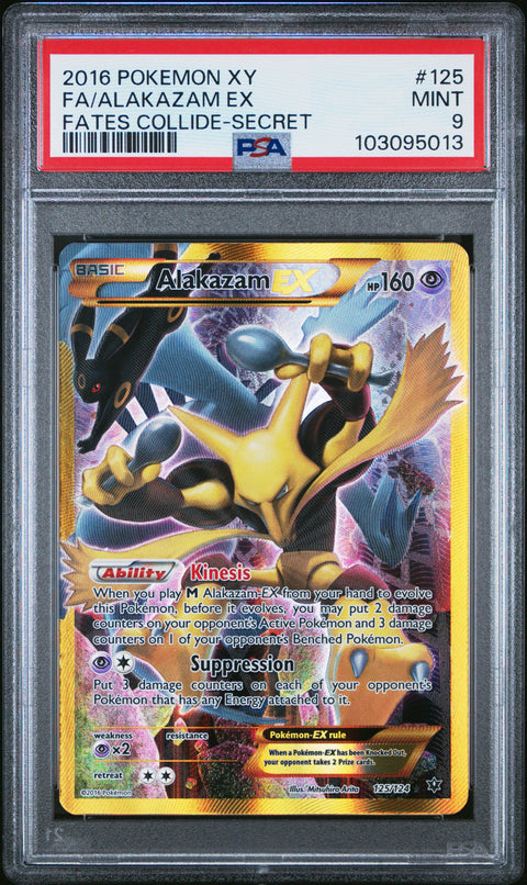 2016 Pokemon Xy Fates Collide Fa/Alakazam Ex #125 PSA 9
