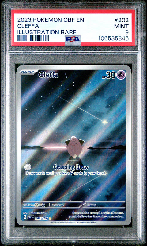2023 Pokemon Obf En-Obsidian Flames Cleffa #202 PSA 9