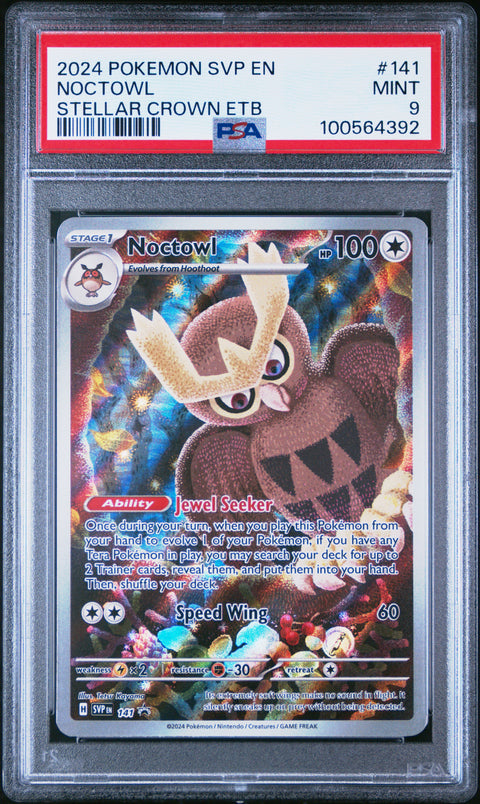 2024 Pokemon Svp En-Sv Black Star Promo Noctowl #141 PSA 9
