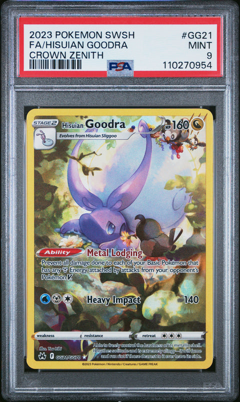 2023 Pokemon Sword And Shield Crown Zenith Fa/Hisuian Goodra #GG21 PSA 9