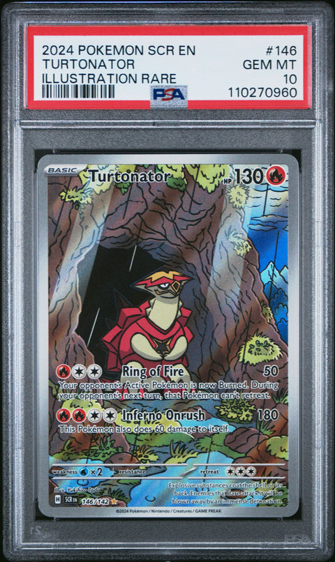 2024 Pokemon Scr En-Stellar Crown Turtonator #146 PSA 10