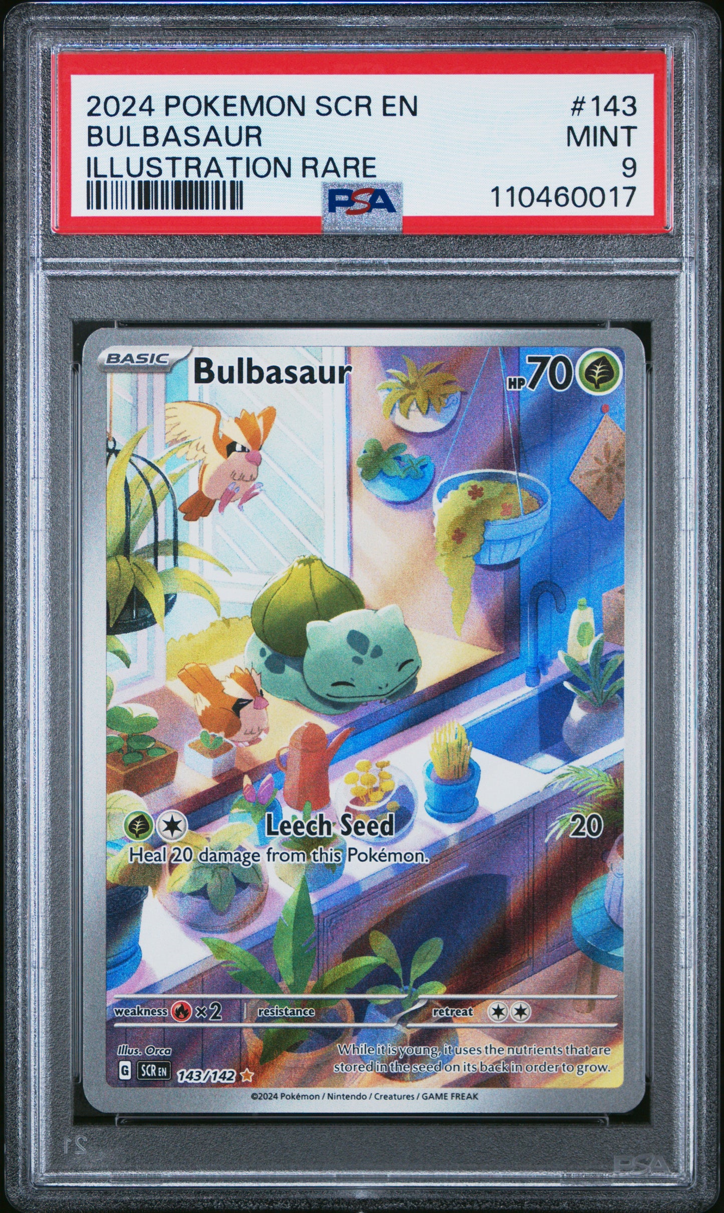 rare bulbasaur card 2024 Pokemon Scr En-Stellar Crown Bulbasaur #143 PSA 9 – Aloha Card Shop