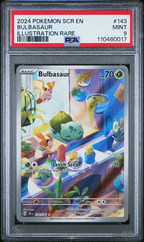 2024 Pokemon Scr En-Stellar Crown Bulbasaur #143 PSA 9