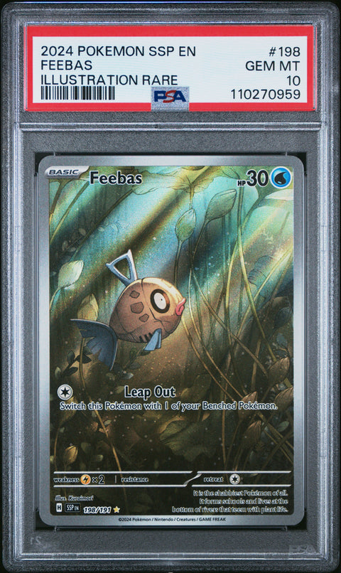 2024 Pokemon Ssp En-Surging Sparks Feebas #198 PSA 10