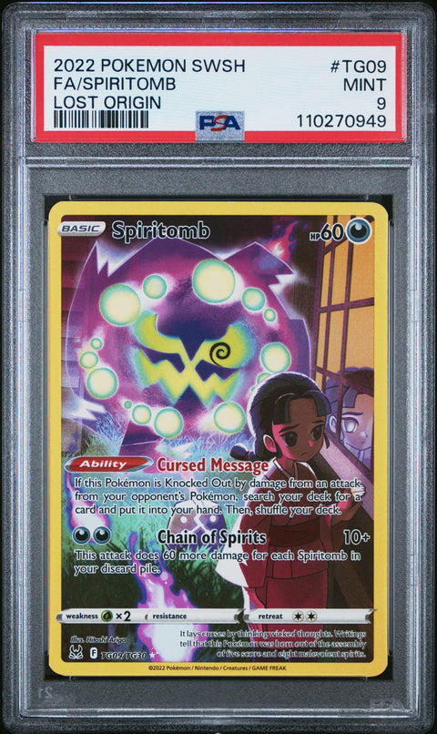 2022 Pokemon Sword & Shield Lost Origin Fa/Spiritomb #TG09 PSA 9
