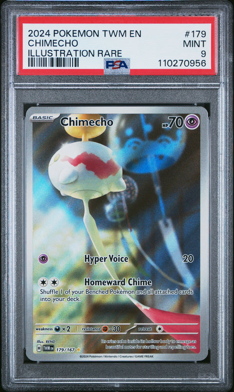 2024 Pokemon Twm En-Twilight Masquerade Chimecho #179 PSA 9