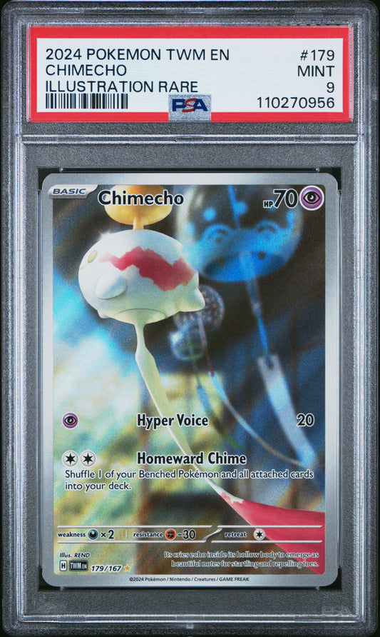 2024 Pokemon Twm En-Twilight Masquerade Chimecho #179 PSA 9