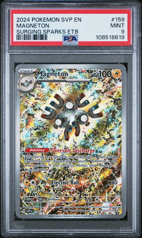 2024 Pokemon Svp En-Sv Black Star Promo #159 Magneton Surging Sparks Etb PSA 9