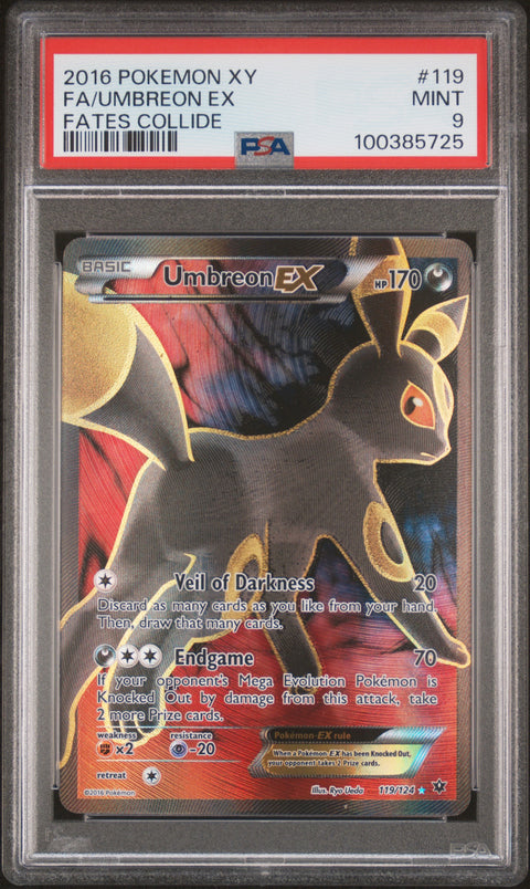 2016 Pokemon Xy Fates Collide #119 Fa/Umbreon Ex Fates Collide PSA 9
