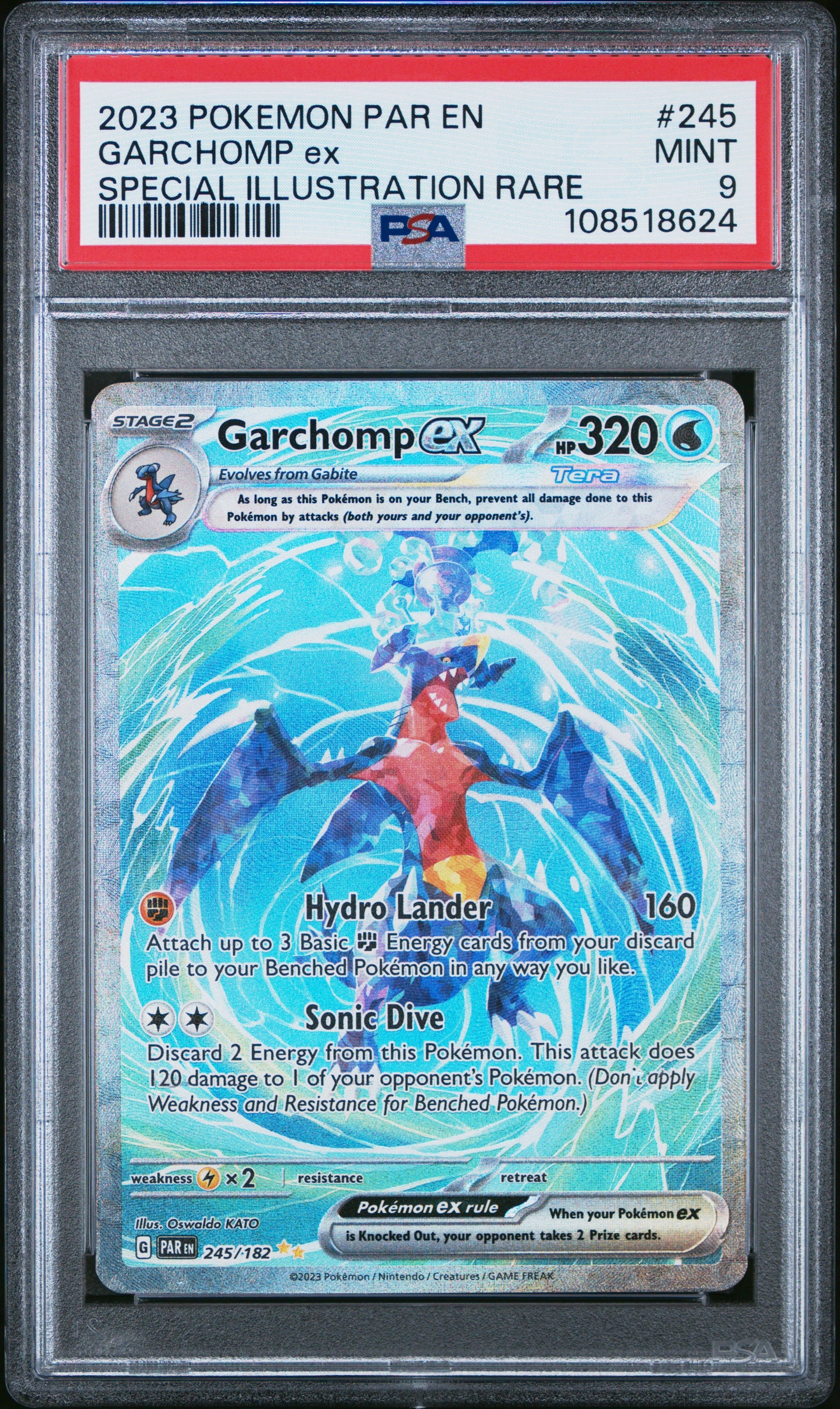 2023 Pokemon Par En-Paradox Rift #245 Garchomp Ex PSA 9
