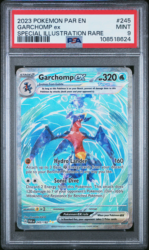 2023 Pokemon Par En-Paradox Rift #245 Garchomp Ex PSA 9