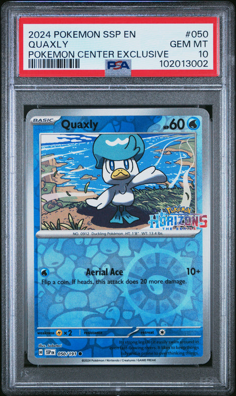 2024 Pokemon Ssp En-Surging Sparks #050 Quaxly Pokemon Center Exclusive PSA 10
