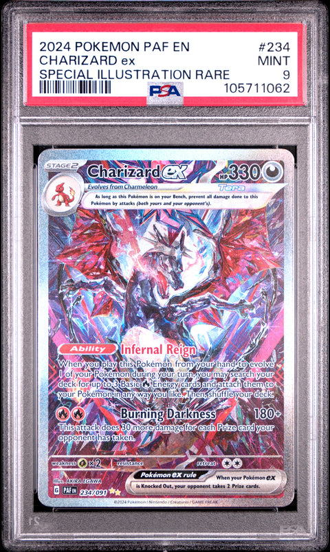 2024 Pokemon Paf En-Paldean Fates #234 Charizard Ex PSA 9