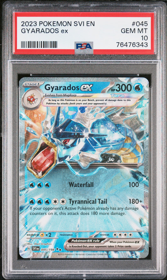 2023 Pokemon Svi En-Scarlet & Violet #045 Gyarados Ex PSA 10