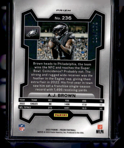 2023 Panini Prizm AJ Brown Tie Die /175