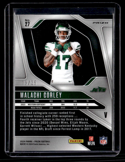 2024 Panini Prizm Malachi Corley Silver /25