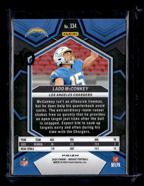 2024 Panini Mosaic Ladd McConkey Yellow Mosaic
