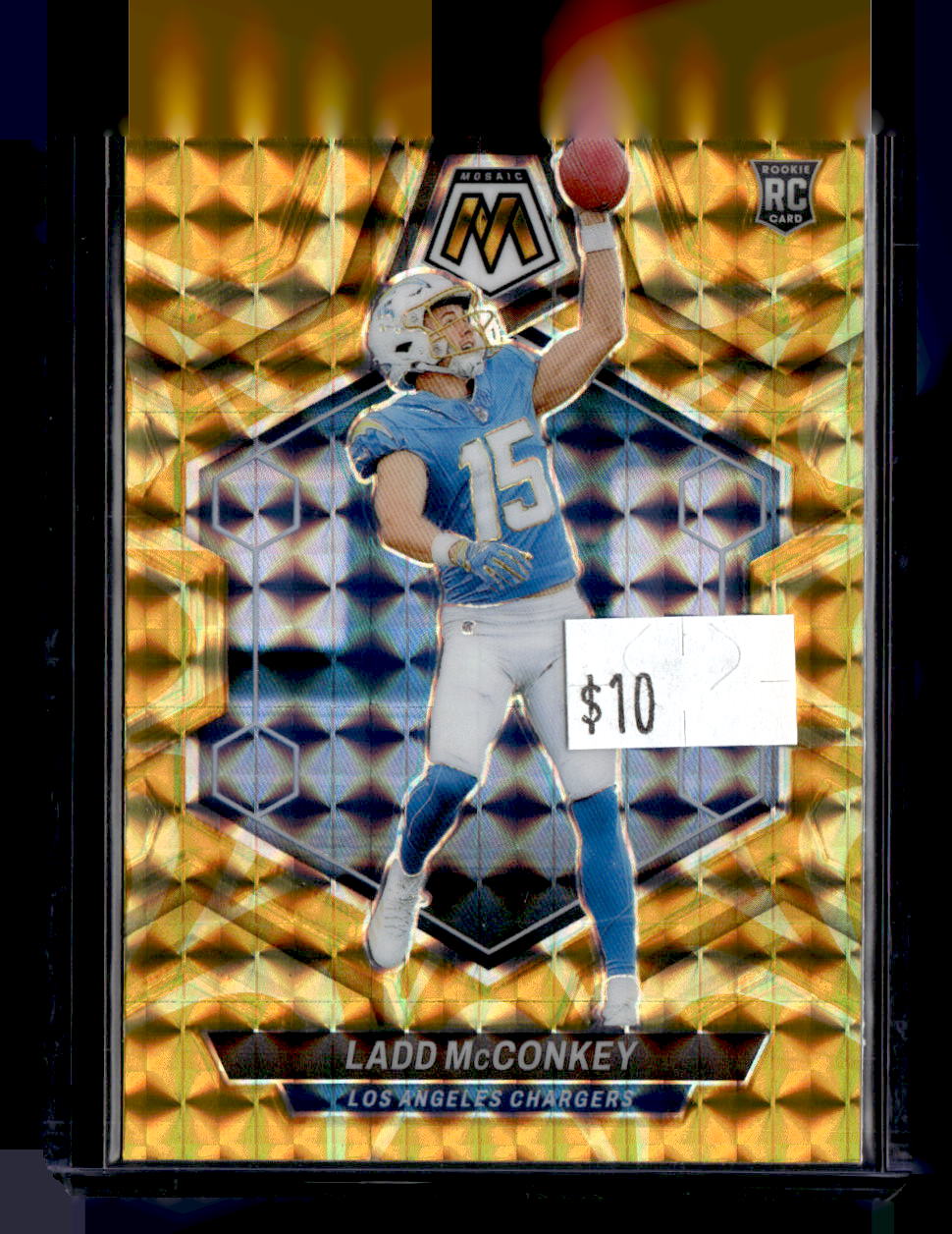 2024 Panini Mosaic Ladd McConkey Yellow Mosaic