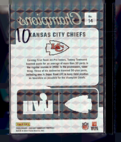 2023 Donruss Clearly #14 Kansas City Chiefs Champions