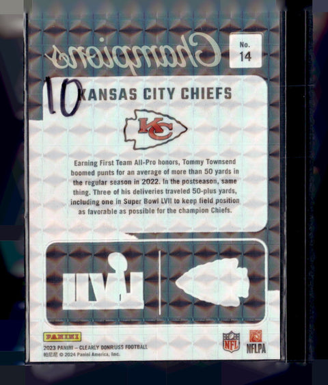 2023 Donruss Clearly #14 Kansas City Chiefs Champions
