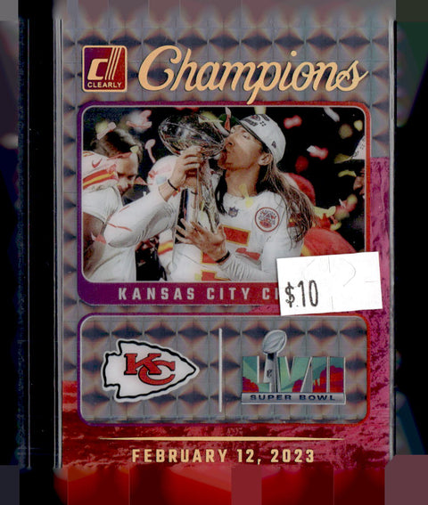 2023 Donruss Clearly #14 Kansas City Chiefs Champions