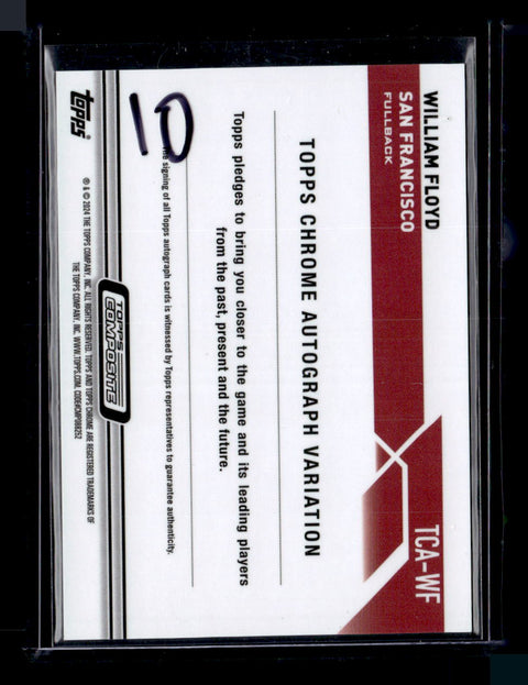 2024 Topps Chrome William Floyd Blue Auto /150