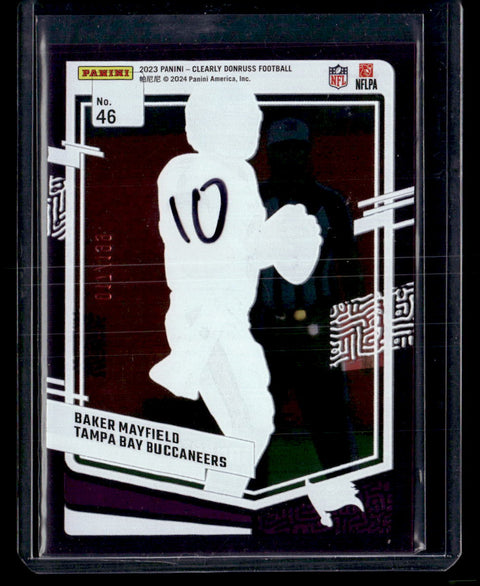 2023 Donruss Clearly Baker Mayfield Purple /199