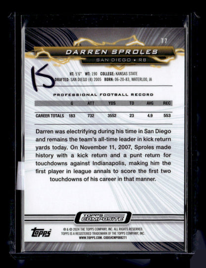 2024 Topps Composite Resurgence Darren Sproles Pink Lava Refractor /10
