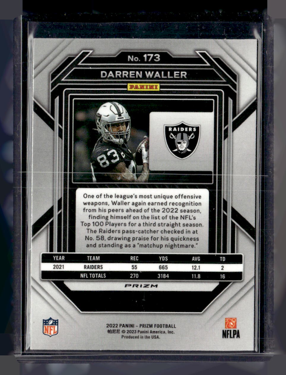 2022 Panini Prizm Darren Waller Red/Black Checkerboard