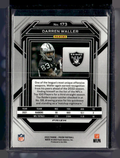 2022 Panini Prizm Darren Waller Red/Black Checkerboard