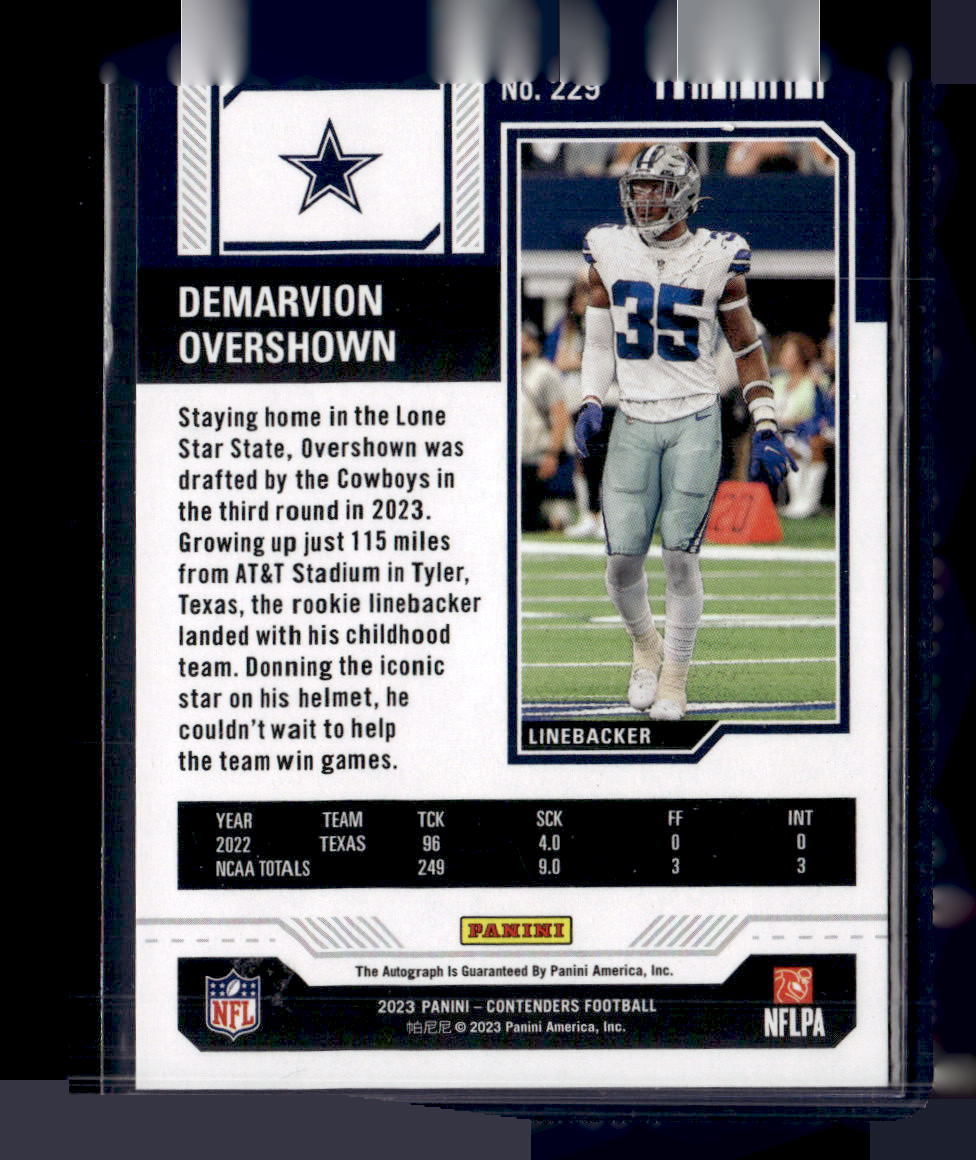2023 Contenders Demarvion Overshown Midfield Ticket Auto /50