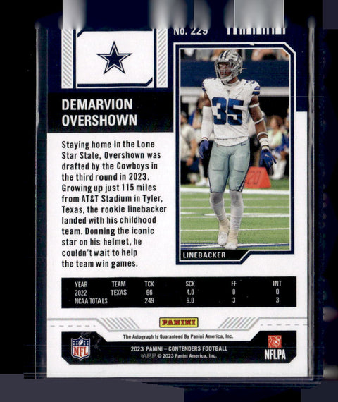 2023 Contenders Demarvion Overshown Midfield Ticket Auto /50